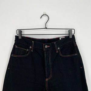 AGOLDE x Opening Ceremony 90s Collab Rainbow Contrast Stitch Black Jeans